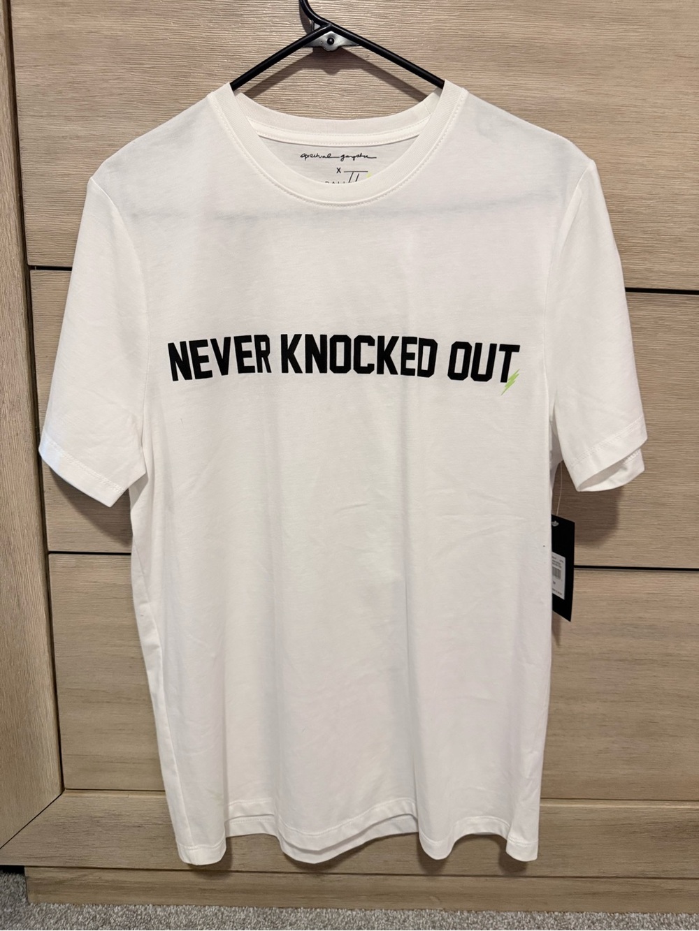 Spiritual Gangsterx Kendall Toole Never Knocked Out White Graphic T‑Shirt